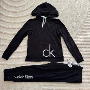 Calvin Klein Black Hoodie and Joggers Set